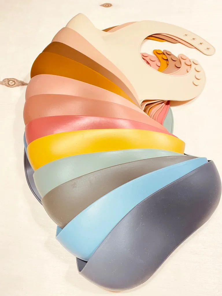 Silicone Bib - Almond