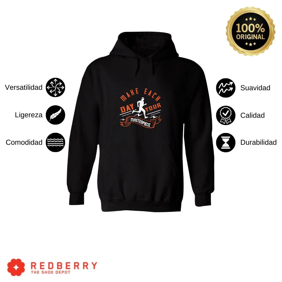 Sudadera Hombre  Hoodie Running Correr Maratón 020